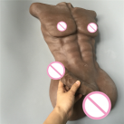 Силіконовий мастурбатор з великим фалоімітатором та смаглявою шкірою photo 1