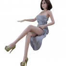 Реалистичная силиконовая кукла с большой грудью и вагиной 165 см photo 3