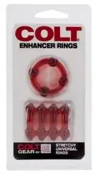 Комплект эрекционных насадок COLT ENHANCER RINGS RED photo 5