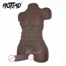 Силиконовый мастурбатор с большим фаллоимитатором с темной кожей photo 2