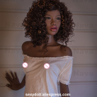 Силиконовая секс кукла с темной кожей и небольшой грудью - 168 см photo 6