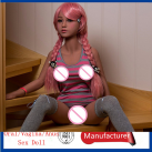 Реалистичная секс кукла с розовыми волосами - 140 см photo 1