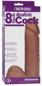 Насадка для страпона VAC-U-LOCK 8 REALISTIC BROWN photo 4