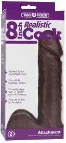 Насадка для страпона VAC-U-LOCK 8 REALISTIC BLACK photo 4