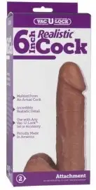 Насадка для страпона VAC-U-LOCK 6 REALISTIC BROWN photo 4