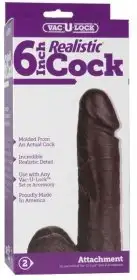 Насадка для страпона VAC-U-LOCK 6 REALISTIC BLACK photo 4