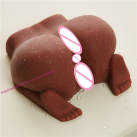 Мастурбатор с двумя отверстиями силиконовый коричневый photo 2