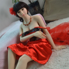 Роскошная секс-кукла в шелковом китайском платьице photo 6