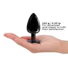 Металева анальна пробка із прикрасою у вигляді кристалу Dorcel - Diamond Plug BLACK L photo 4