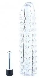 Ерекційна насадка VIBROPENIS SLEEVE CLEAR photo 1