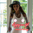 Реалистичная силиконовая кукла темнокожая с большой грудью, вагиной 168 см  photo 3