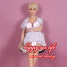 Реалистичная секс-кукла блондинка в белом халатике 165 см photo 5