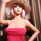 Секс кукла с большой грудью и розовыми волосами - 158 см photo 3