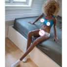 Реалистичная силиконовая кукла темнокожая с большой грудью, вагиной, ротиком, анусом 168 см photo 5