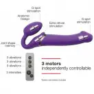 Безремінний страпон з вібрацією Strap-On-Me Vibrating Violet L, діам. 3,7 см, пульт ДК, регульований photo 3