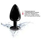 Металева анальна пробка із прикрасою у вигляді кристалу Dorcel - Diamond Plug BLACK L photo 5