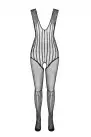 Сетчатый черный бодистокинг с рисунком боди и гетр Casmir CA006 photo 3