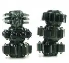 Набор эрекционных колец TOWER OF POWER BLACK photo 3