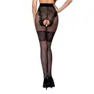 Колготки з відкритим доступом, ажурні трусики та підв‘язки TIOPEN 013 black 1/2 (20/40 den)- Passion photo 2