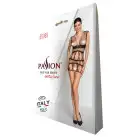 Бодістокінг-сукня Passion BS089 black, міні, плетіння у вигляді павутини photo 8