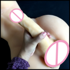 Силиконовый мастурбатор с большой грудью и фаллоимитатором photo 1