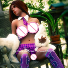 Силиконовая секс кукла с рыжими волосами - 154 см photo 2