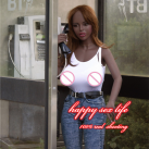 Силиконовая секс кукла "Мулатка" с огромной грудью - 158 см photo 1