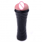 Силіконовий мастурбатор із 7-ступінчастою вібрацією, чорний photo 2