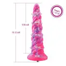 Фантазійний фалоімітатор 10.12″ для секс-машин Hismith Silicone Dildo rose Monster Series photo 3