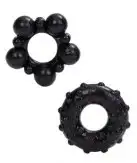 Комплект эрекционных колец MUSCLE RINGS BLACK photo 1