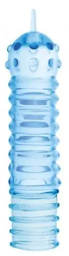 Эрекционная насадка MUSCLE SLEEVE SWIRLS BLUE photo 1