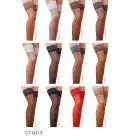 Графитовые чулки на ажурной силиконовой резинке Passion ST003 1/2 grafit photo 4