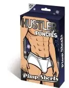 Мужские трусы боксеры HUSTLER FUNDIES PIMP SHORTS WHITE ML photo 3