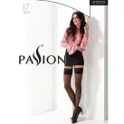 Графитовые чулки на ажурной силиконовой резинке Passion ST003 3/4 grafit - Passion photo 5