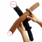 Двойной фаллоимитатор для стимуляции точки G, 420 мм  photo 6