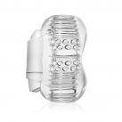 Силіконовий мастурбатор із вібрацією, прозорий. photo 4