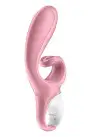 Смартвібратор-кролик Satisfyer Hug Me Pink, 2 мотори, діаметр 4,2см, широка кліторальна частина photo 3
