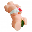 М'який силіконовий мастурбатор у вигляді жіночого торса з пишним бюстом та стрічкою photo 3