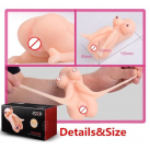 Силиконовый мастурбатор в виде женской фигурки с пышным бюстом photo 1