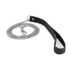 Повідець на ланцюжку із натуральної шкіри Art of Sex - Leash, колір Чорний photo 3