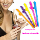 Разноцветные трубочки для коктейлей, светятся в темноте - 15 шт.  photo 2