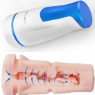 Ребристый силиконовый мастурбатор JEUSN для мужчин photo 3