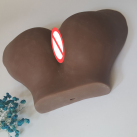 Силиконовый мастурбатор для вагинального и анального секса, черный, 2.3 кг photo 1