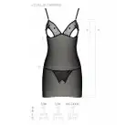 Сорочка с вырезами на груди + стринги LOVELIA CHEMISE black S/M - Passion photo 5