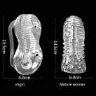 Мастурбатор для мужчин. Прозрачный. Силикон. photo 5