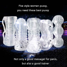 Мастурбатор для мужчин. Прозрачный. Силикон. photo 1