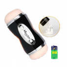 Подвійний чоловічий мастурбатор для вагінального та анального сексу, 10 режимів вібрації photo 3