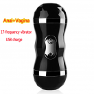 Подвійний мастурбатор для анального та вагінального сексу, 17 режимів вібрації photo 2