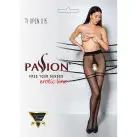 Колготки с открытым доступом, контрастная двойная резинка TIOPEN 015 black 3/4 (20 den) — Passion photo 5