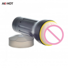 Мастурбатор AK-HOT з вібрацією з м'якого силікону, USB заряджання photo 1